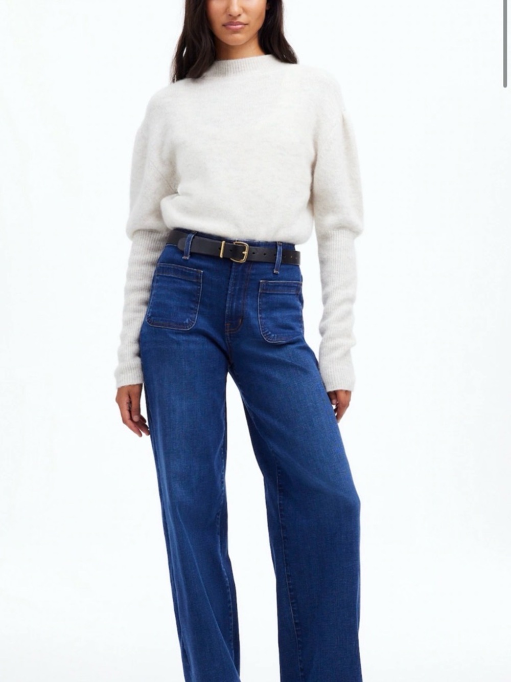 Madewell The Emmett Wide Leg Jean in Allentown Wash nwt 24